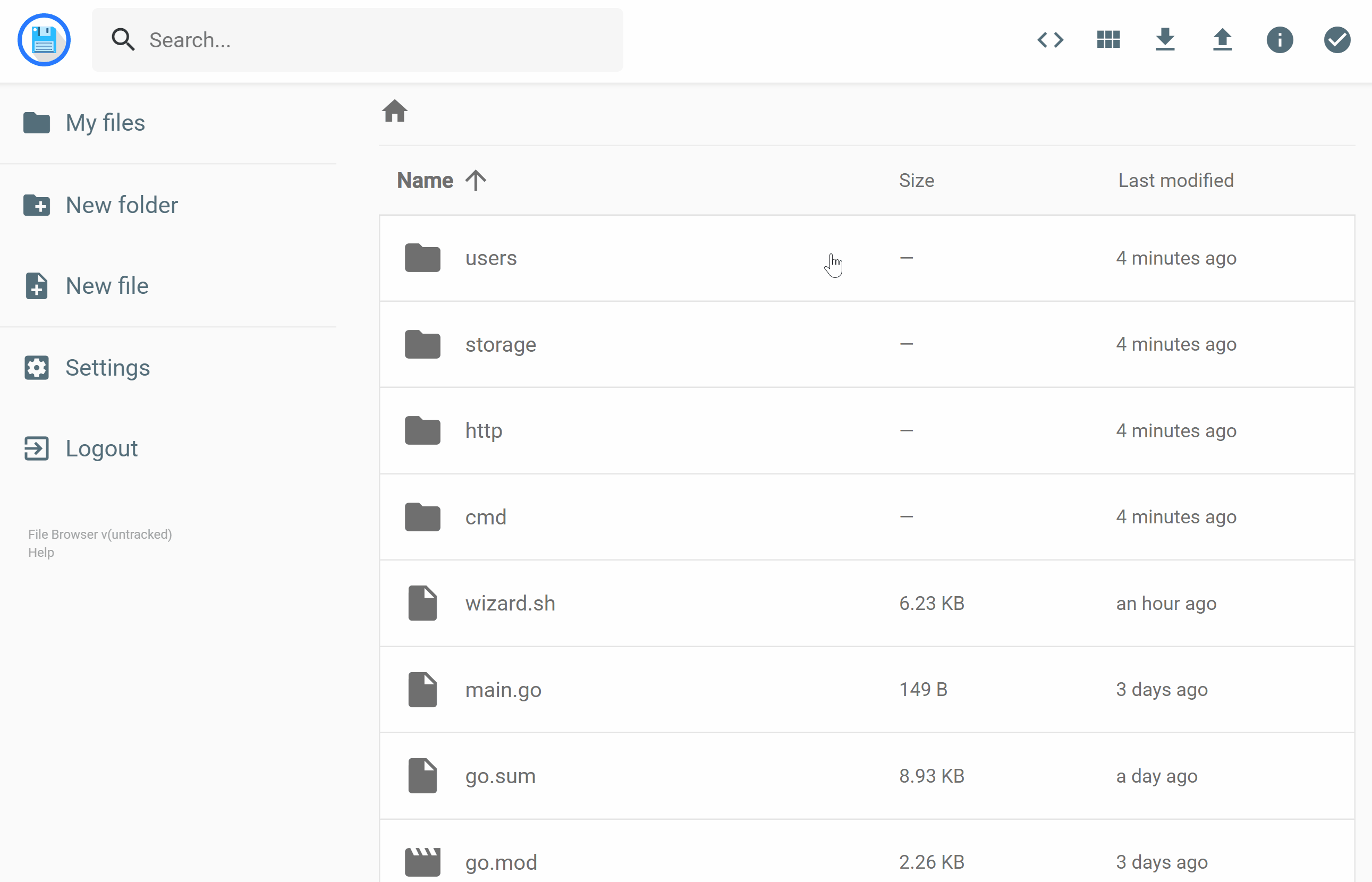 File Browser文件管理界面