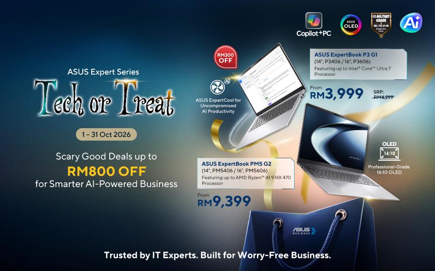 Tech or Treat | Up to RM800 OFF ExpertBook