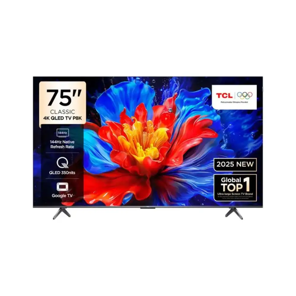 TCL Google TV QLED 75" 4K UHD Television 75P8K