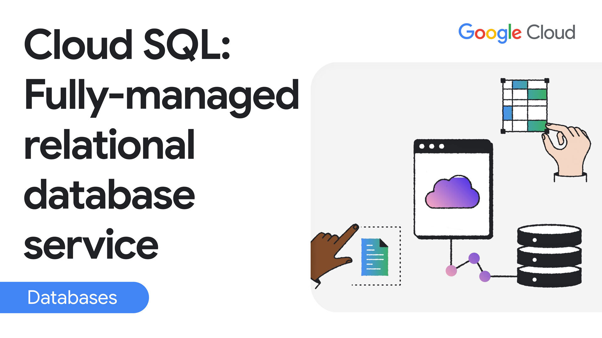 Vídeo animado do Cloud SQL