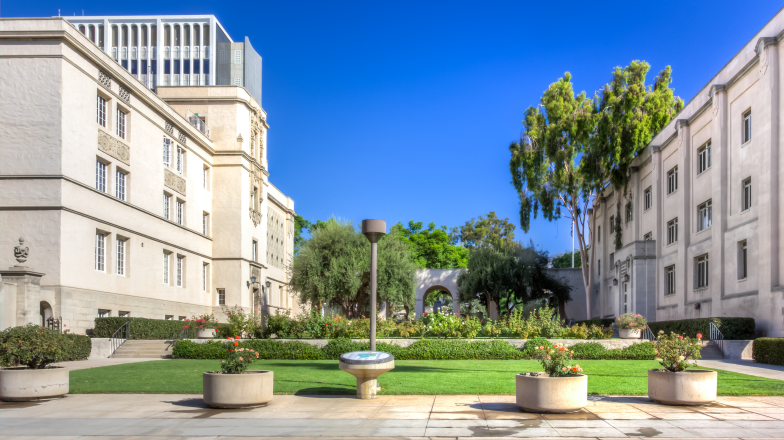 Caltech campus with university buildings