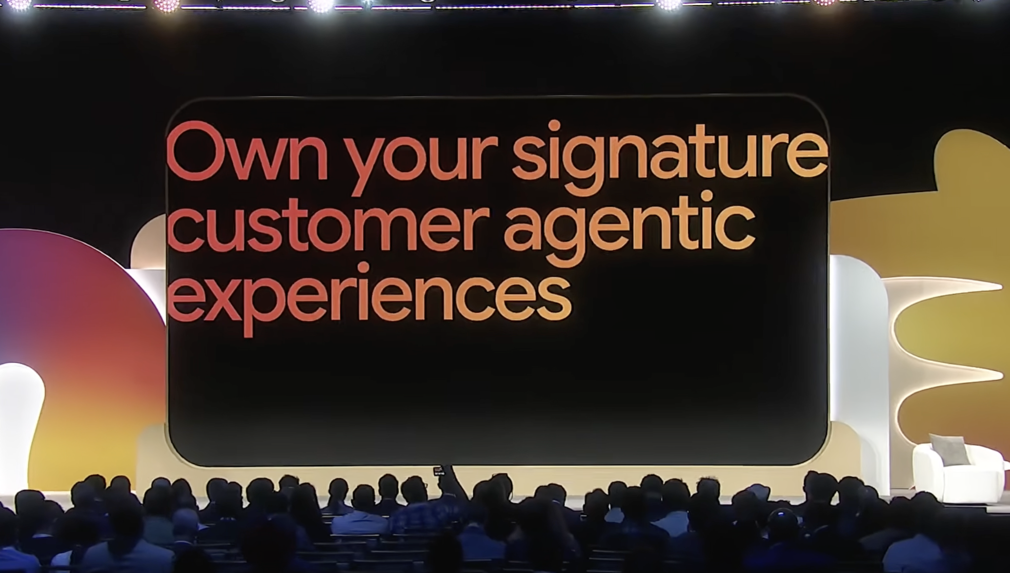 Own your own signature customer experiences - Slide shown to crowd at Next 26
