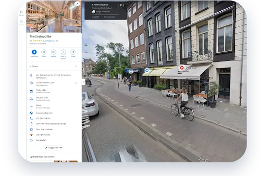 Google Street View : vue à 360° d'une devanture