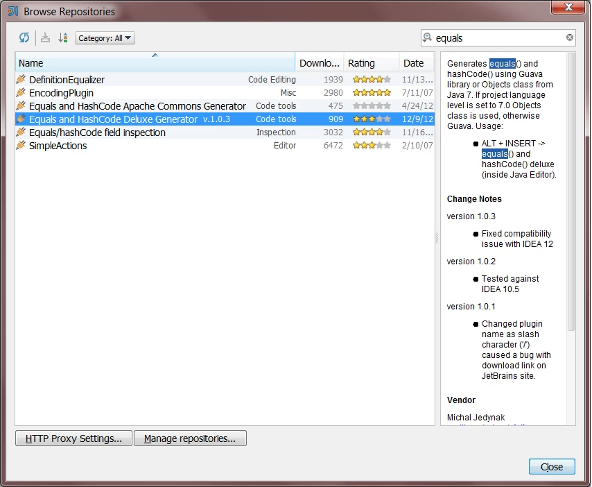 IntelliJ IDEA Plugins Repository