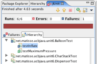 Unit test failure