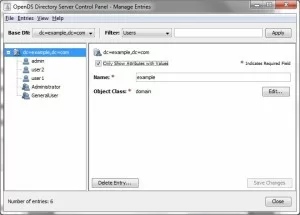 Manage Entries Panel