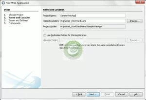 SampleWebApp in Netbeans IDE