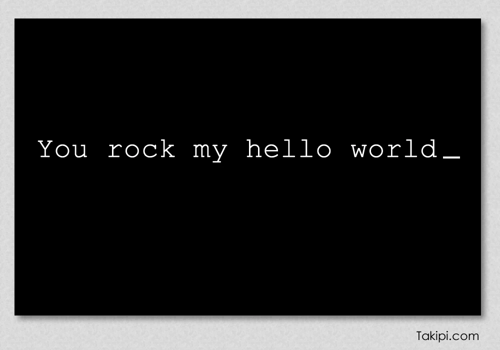 Card - you rock my hello world