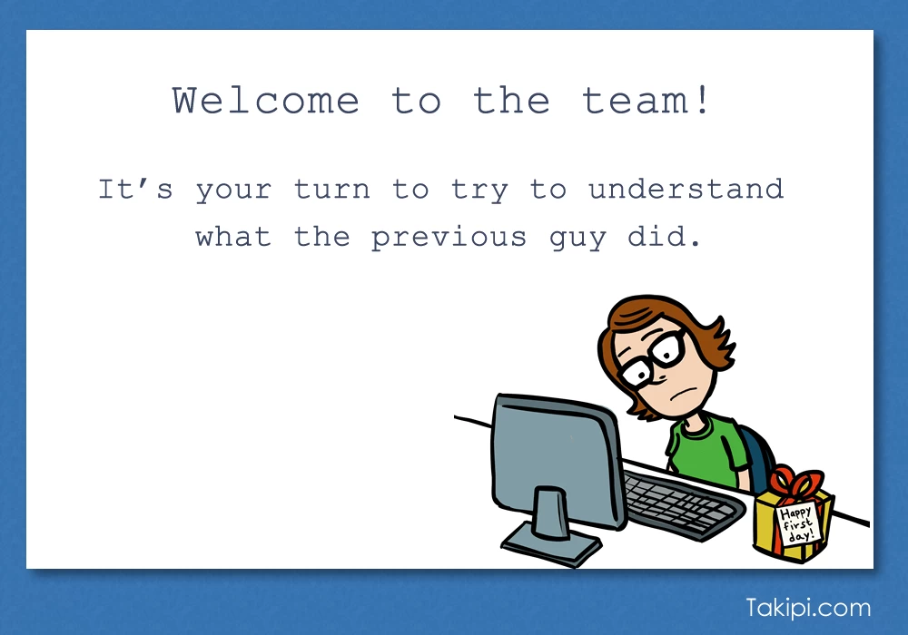 Card - welcome to the team