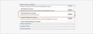 Select the AWS OpsWorks Full Access Policy