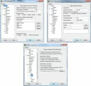 Putty Configuration