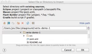 Select File or Directory to Import