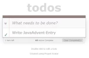 TodoMVC - Example App with Avatar
