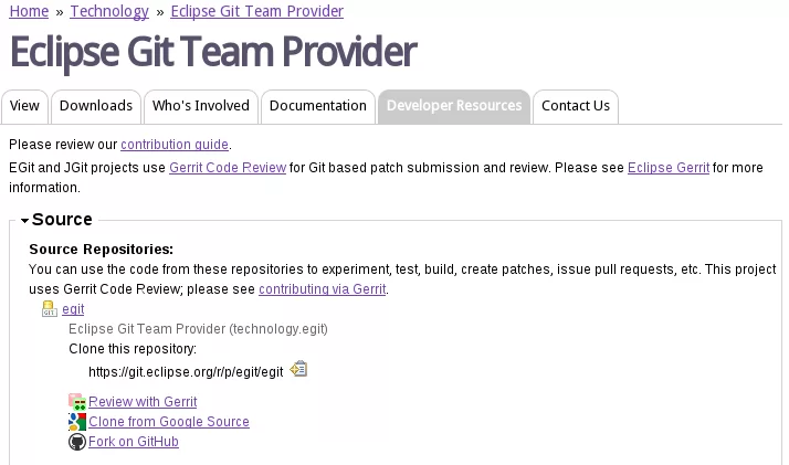Source and build information.