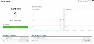 Analytics Real Time Overview page