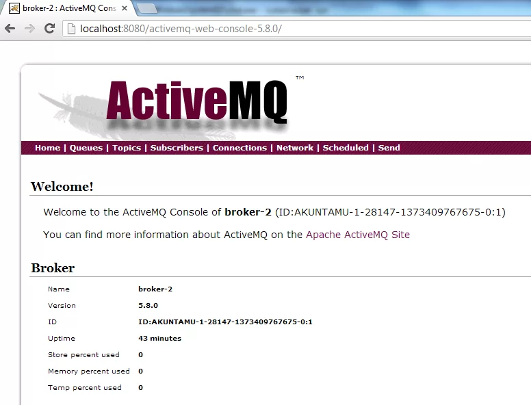 broker-2 - ActiveMQ Console