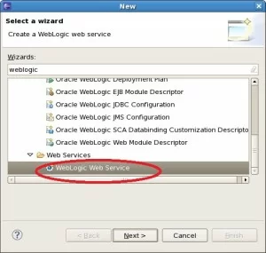 Create New Weblogic Webservice