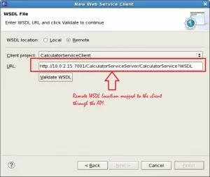 Add the WSDL location