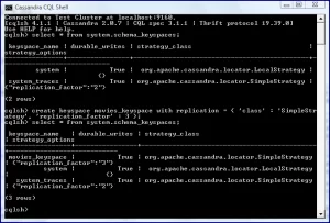 creatingCassandraKeyspace