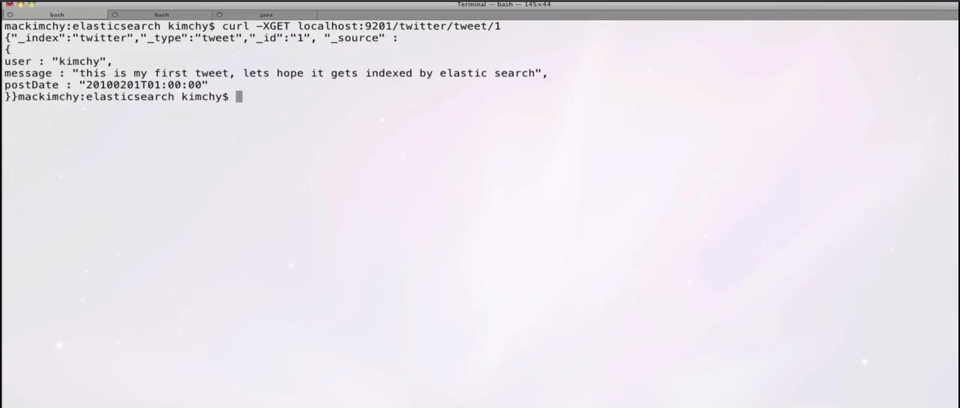 Elasticsearch-terminal