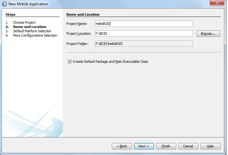 Figure 3: Creating your first MIDlet in Net Beans