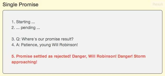 Figure 4: Single promise