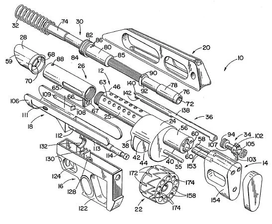 Figure 4: Pancor Jackhammer exploded parts diagram.