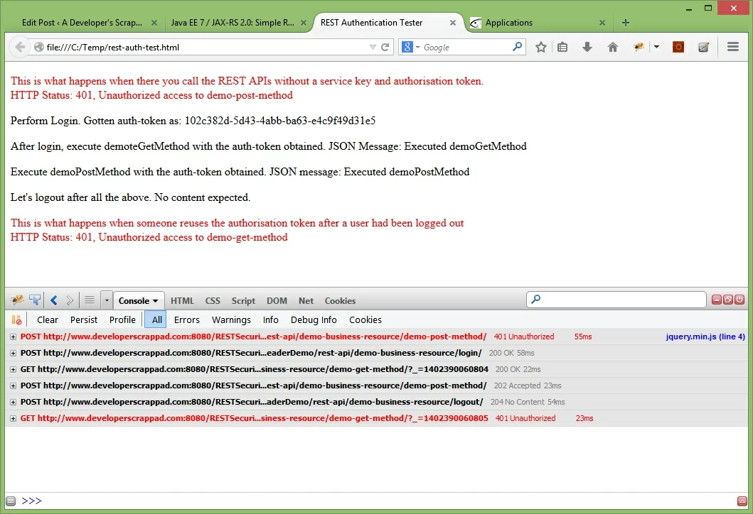 Result of rest-auth-test.html