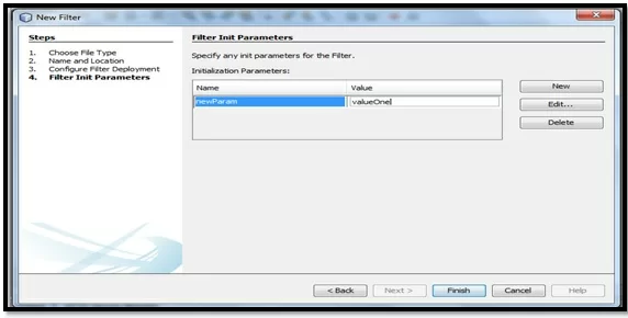 Java Servlet Figure 16: Adding init-parameter