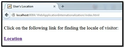 Java Servlet Figure 20: Displaying index.html
