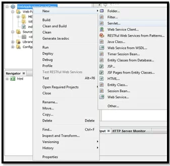 Java Servlet Figure 5: Adding Servlet file