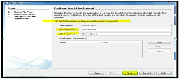 Java Servlet Figure 7: Configuring Servlet Deployment