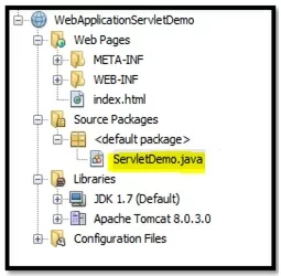 Java Servlet Figure 8: Changes under project directory after configuring