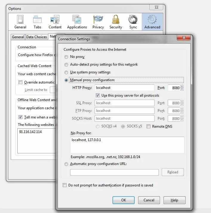 JMeter firefox configuration
