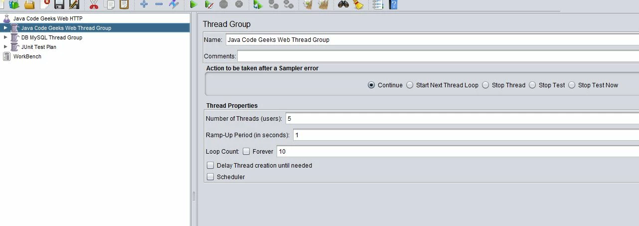 JMeter main http test plan