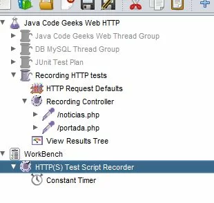 JMeter records controller