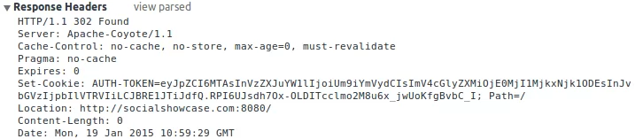The final redirect back to the client after succesful login