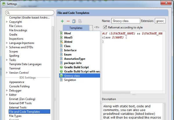 file template s