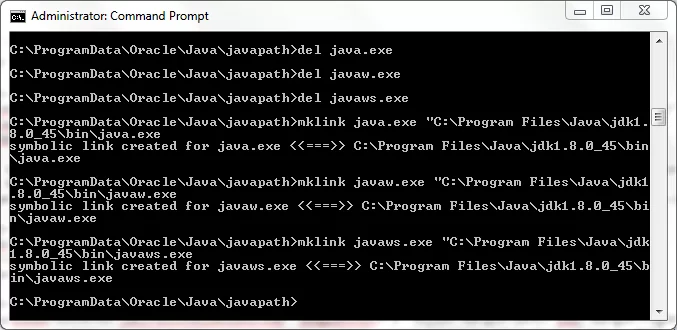 20150702-creatingOracleJavaPathSymbolicLinks