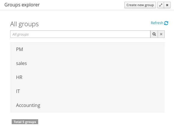 Groups explorer