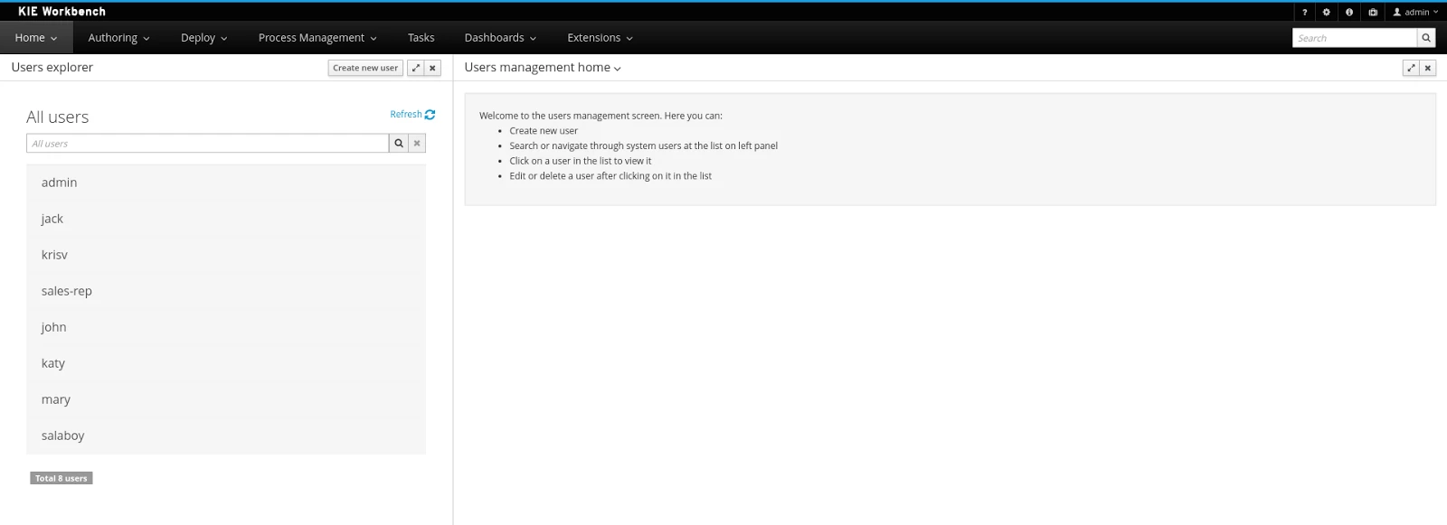 User and group management