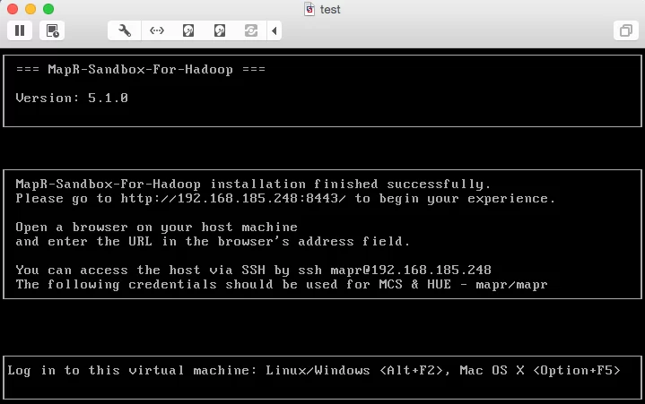 mapr-sandbox-install