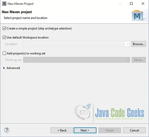 Create a simple maven project