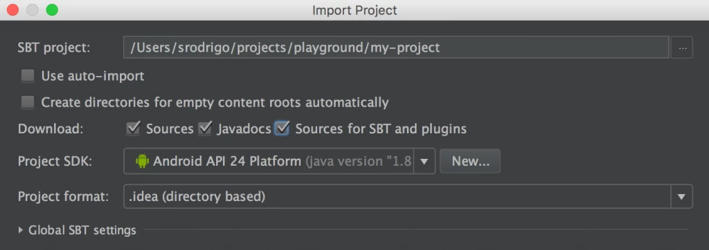 scala-on-android_import-sdk