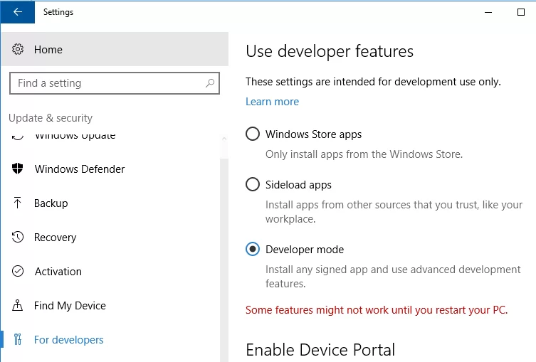20161119-windows10-settings-updatesecurity-fordevelopers-developermode