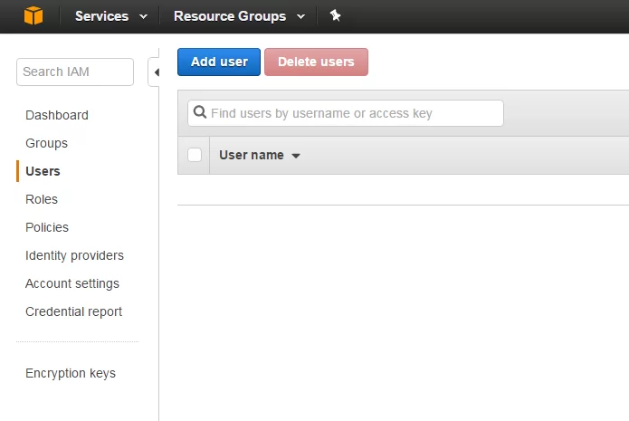 Amazon S3 add user