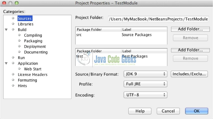Fig. 4 - Java Sources