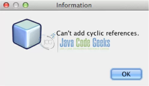 Fig. 8 - Cyclic Dependencies error