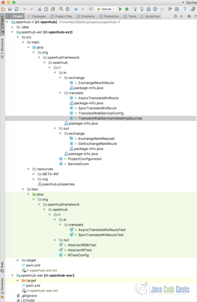 OpenHub's reference project structure