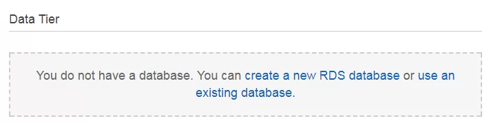 Amazon Elastic Beanstalk data tier